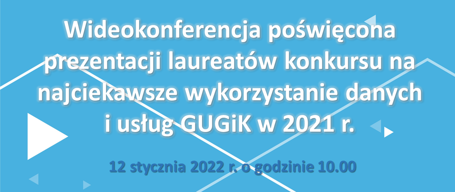 Prezentacja laureatów konkursu GUGiK